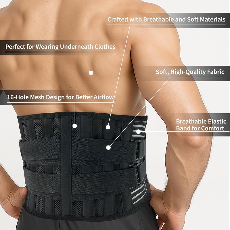 MoHern Back Support Belt for Women and Men, Soft Waist Trainer for Men, Non-Slip Fajas Para Hombres De Trabajo Pesado - Image 2